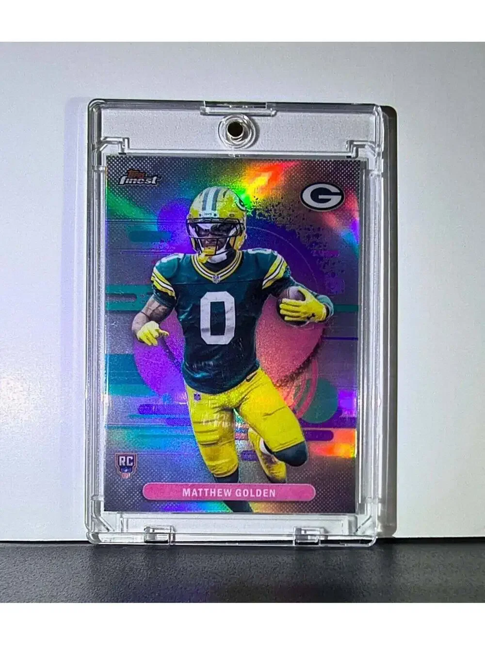 Matthew Golden Rookie 2025 Topps Finest NFL #117 Refractor Green Bay Packers